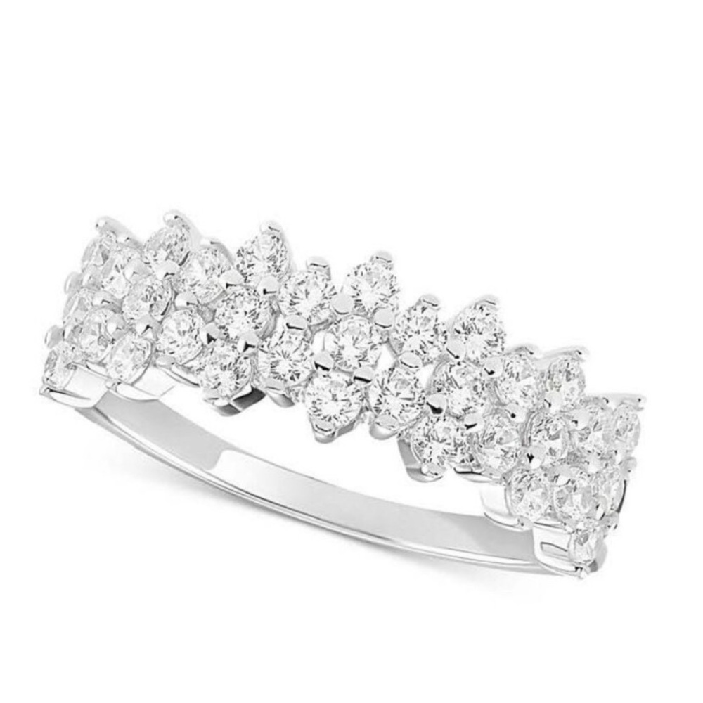 Giani Bernini Elegant Silver Cubic Zirconia Women's Ring Size 8 NIB
